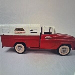 Red and White Toy Truck